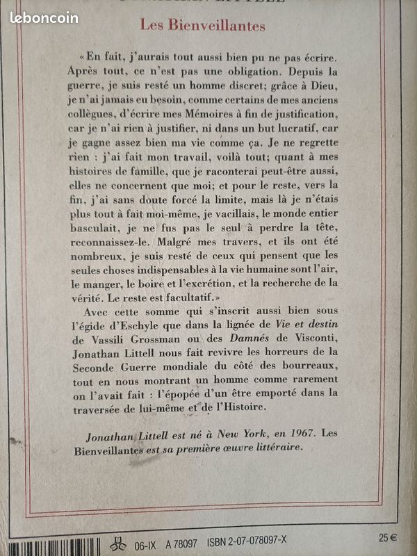 Les bienveillantes Jonathan little prix Goncourt (image 2)