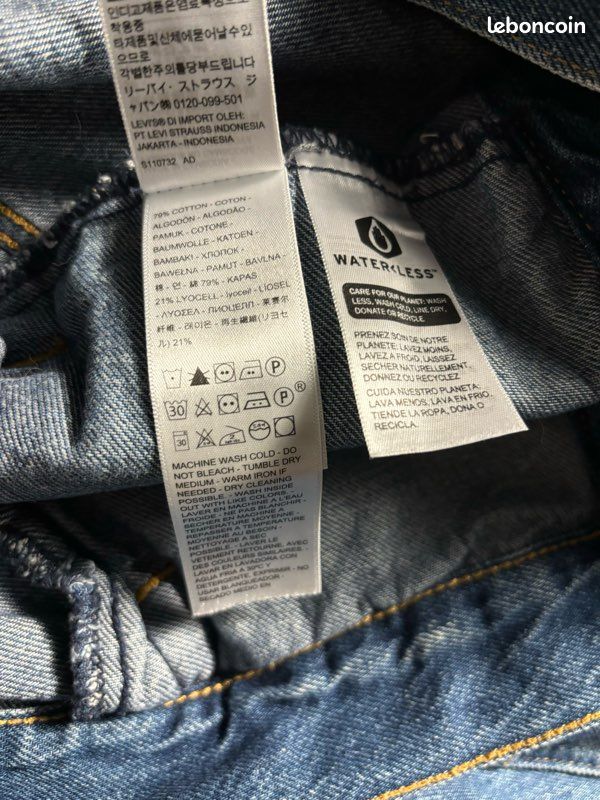 Veste en Jean Levis Taille M Femme bleu (N465) Vêtements