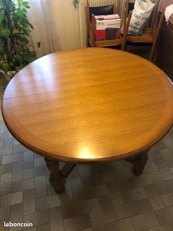 Table ronde et rallonge (image 1)