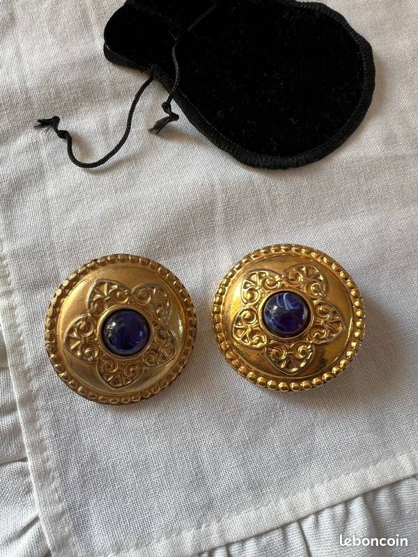 Clips D’oreilles Vintage Édouard Rambaud - Bijou Ancien - Occasion, état à Vérifier