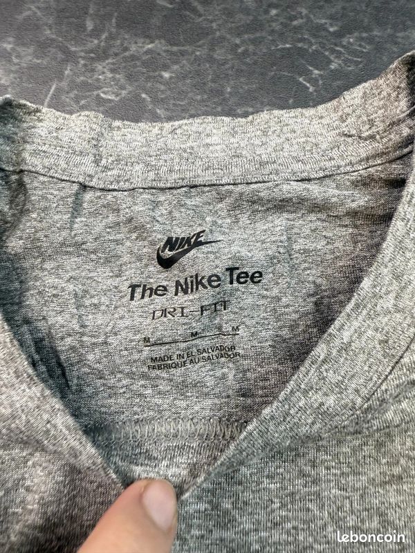 T-shirt à manches longues Nike Sport matière dri-fit imprimé sportif Running gris Homme Taille M (image 7)