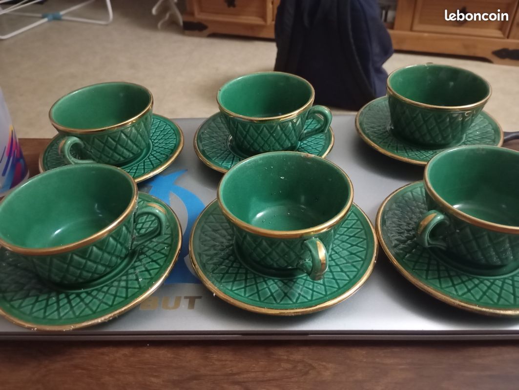 Lot De 6 Tasses à Café Vintage En Céramique - Couleurs Assorties 120ml Et 260ml - Passe Lave-Vaisselle Et Micro-Ondes