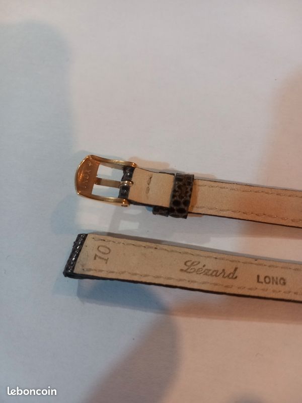 Bracelet De Montre En Cuir Véritable Marron - Largeur Au Choix, Boucle Dorée - Unisexe
