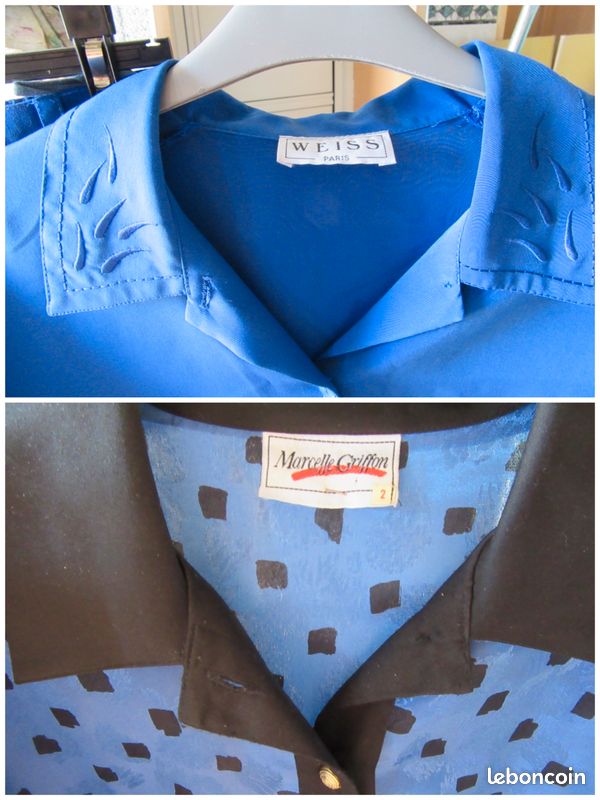 2 Ensembles ( jupes et hauts)en polyester bleus (image 4)