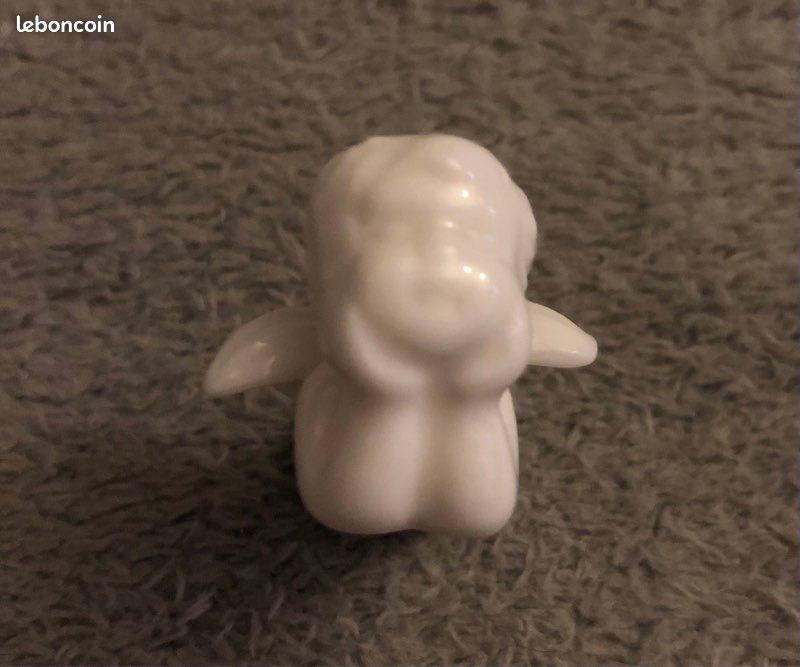 Lot De 12 Porte-couteaux En Porcelaine, Anges Séraphins Couchés, BB, Occasion