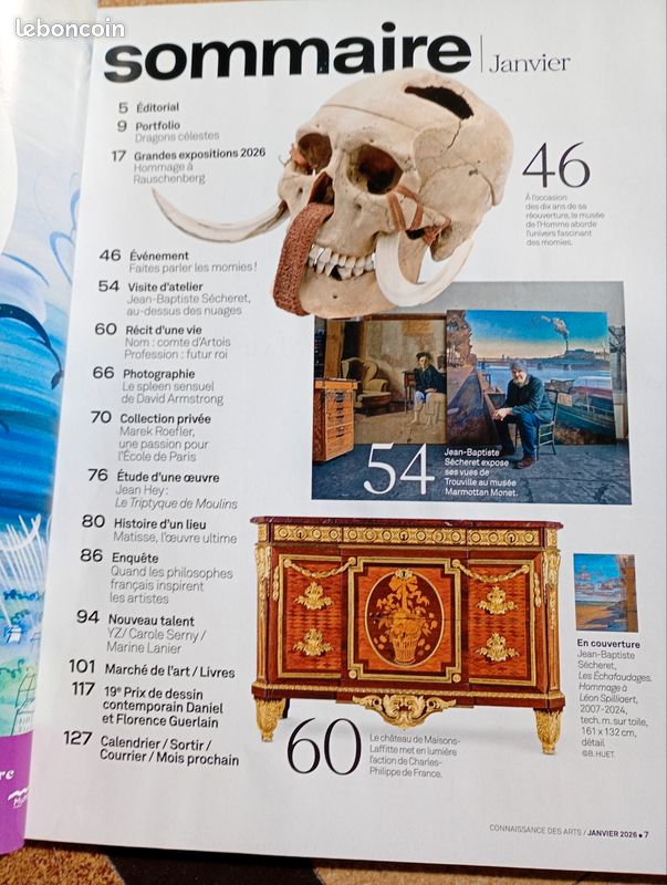 Lot magazine Connaissance des Arts (janvier février 2026) (image 2)