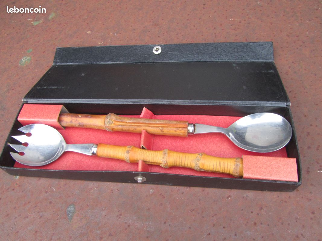 Couvert à Salade Vintage Ancien - Set De Deux Pièces - Sans Marque