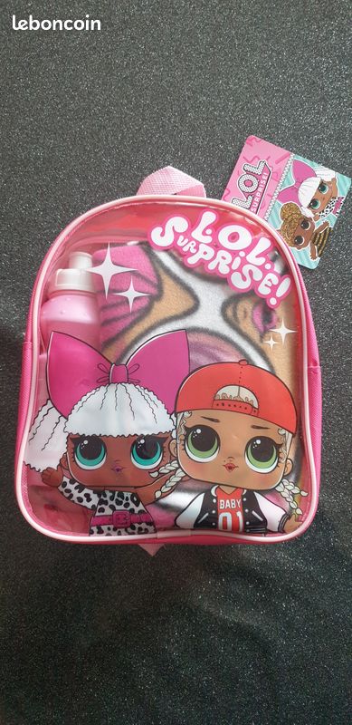 Sac à dos garni avec gourde et plaid polaire LOL surprise (image 1)