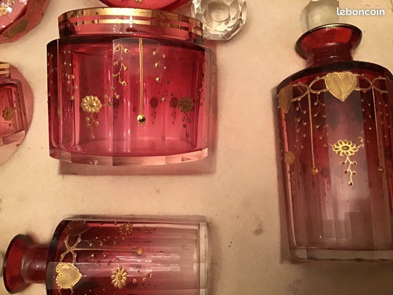 Ancien nécessaire de toilette en cristal (image 5)