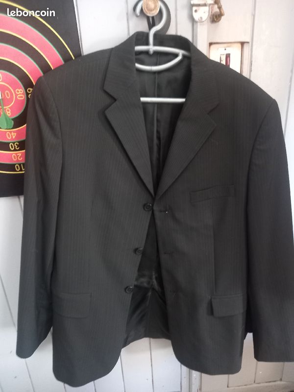 Vends veste de costume rayures noires (image 1)
