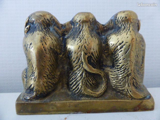 Singes de la sagesse en bronze (image 2)