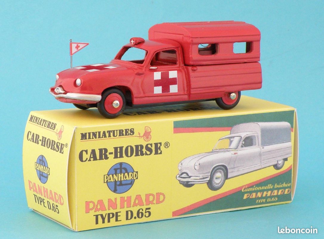 08 Car-Horse Panhard Dyna D65 pick up Autoroutes DDE avec personnage style Dinky Cij JRD - Collection