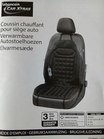 Coussin Chauffant Pour Siège De Voiture Cool Heat Avec Fonction De Massage Noir 1 Piece
