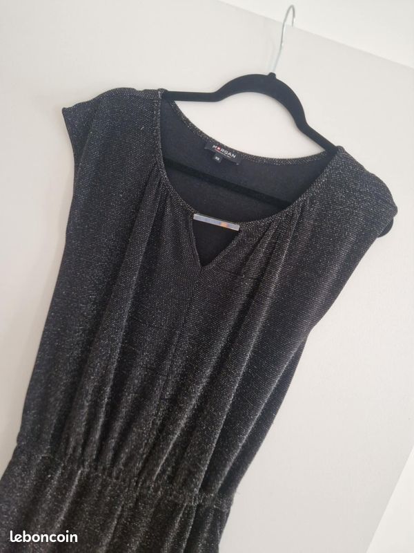 Combinaison long noire brillante marque Morgan Taille XS/S (image 3)