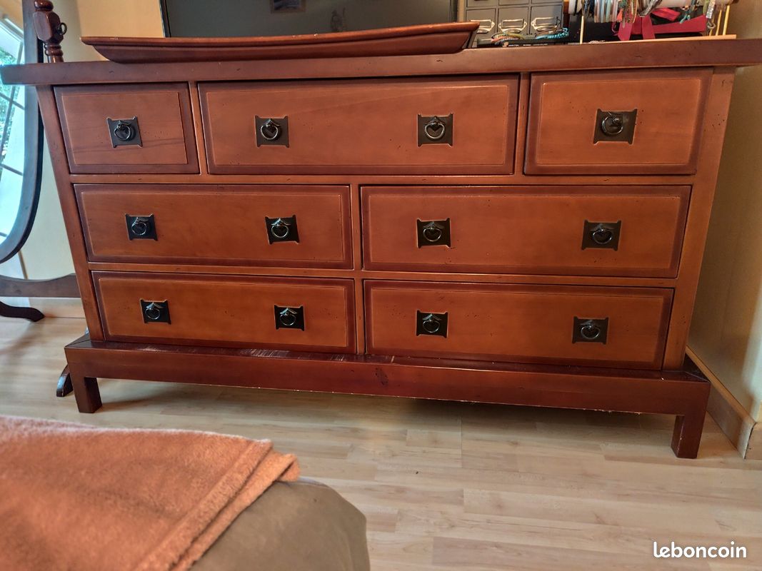 Lit avec sommier et commode (image 4)