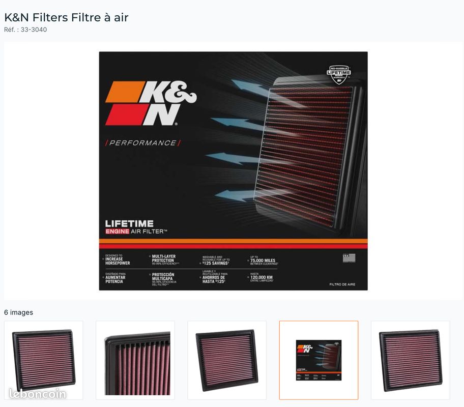 Filtre K&N Opel Corsa E (image 2)