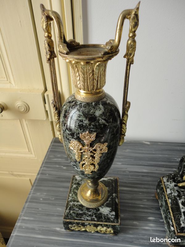 Garniture de cheminée Pendule style Empire (image 3)