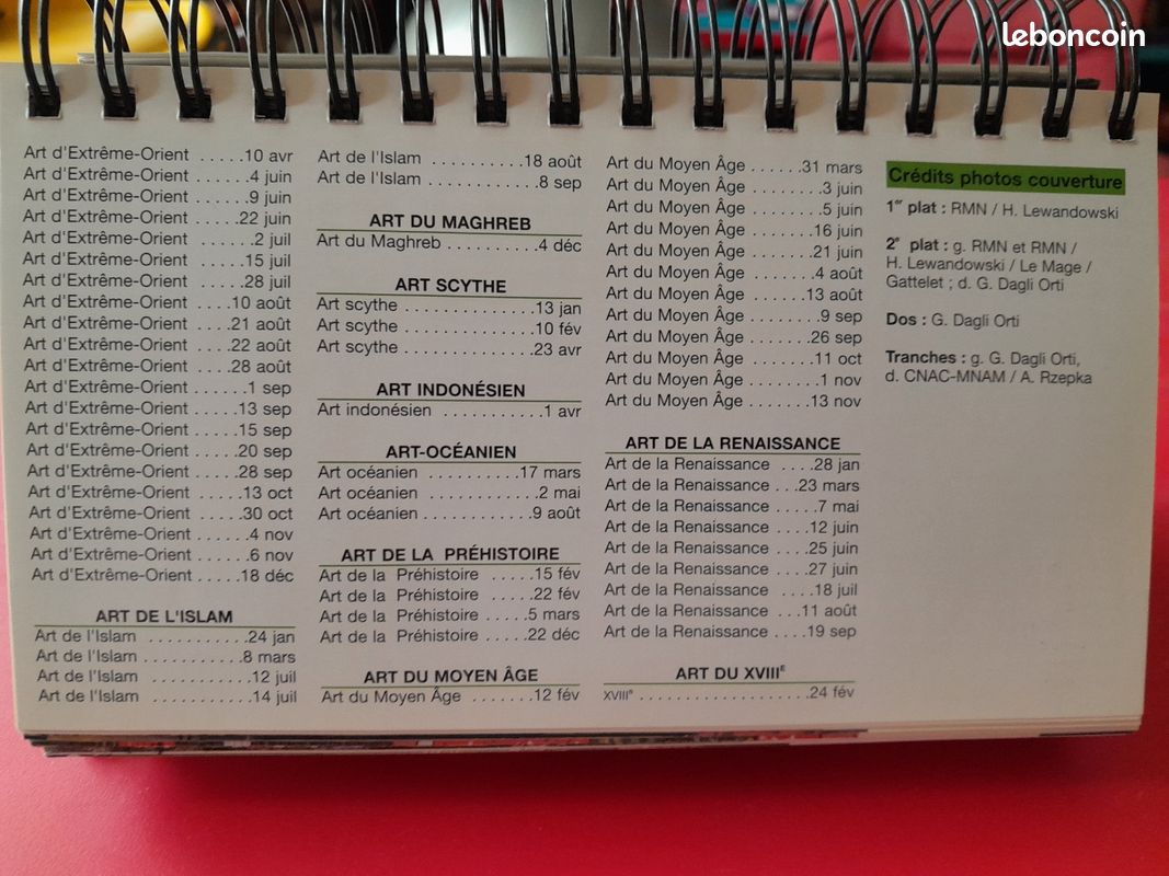 L'art du monde - Calendrier perpétuel (image 5)