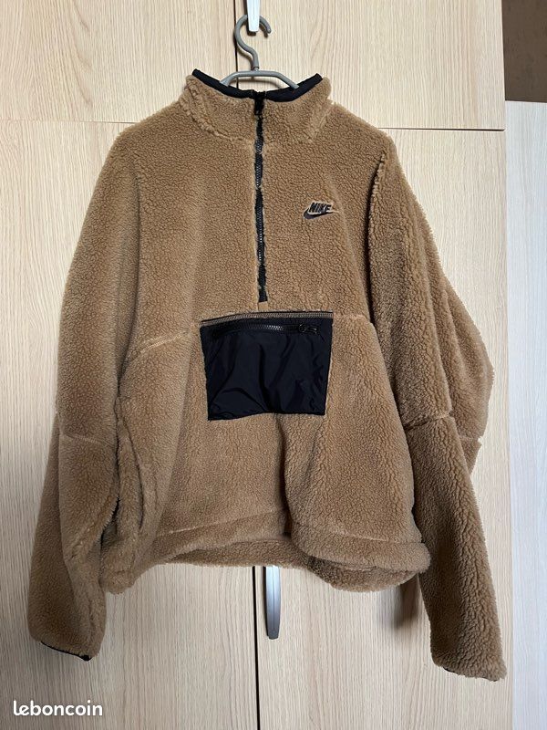 Magnifique veste polaire demi zip marron neuve / pas d’envoi (image 1)