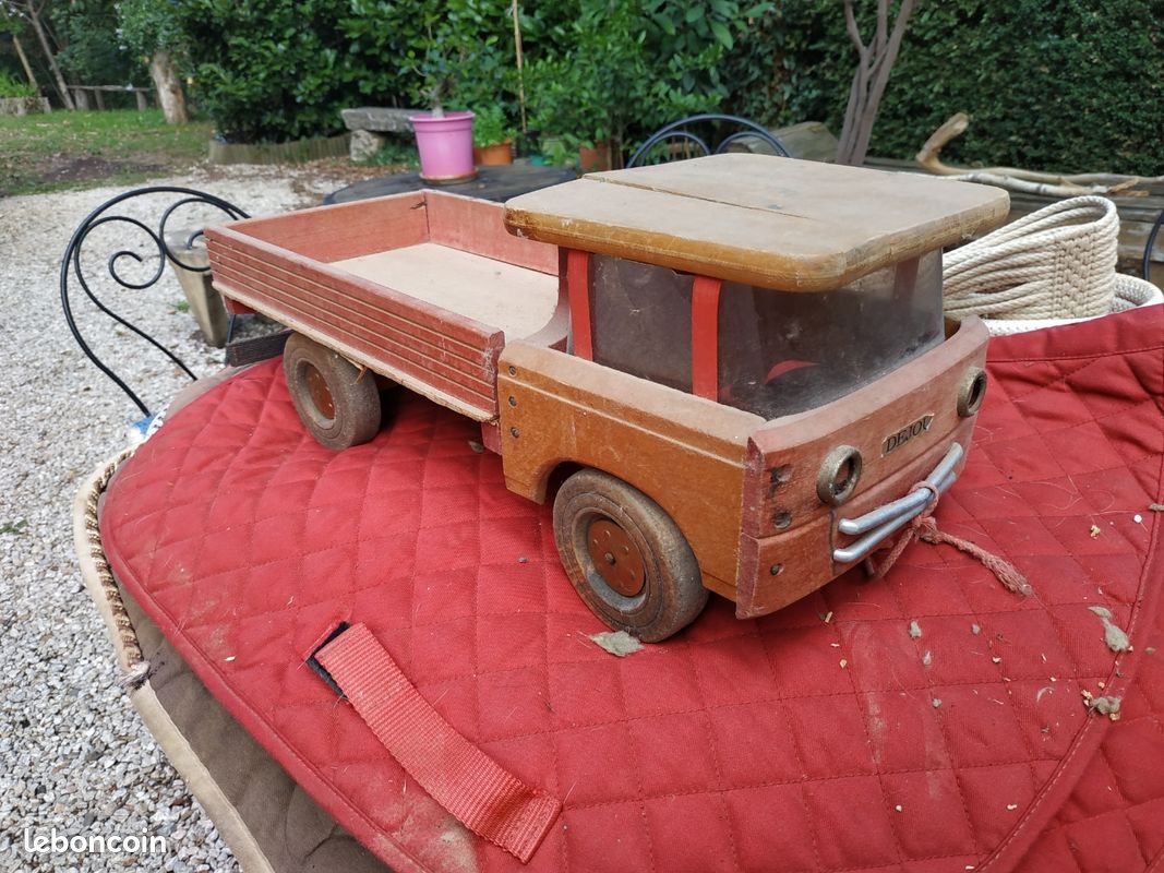 Camion Dépannage En Bois Dejou 1959 - Jouet Ancien Miniature Collection