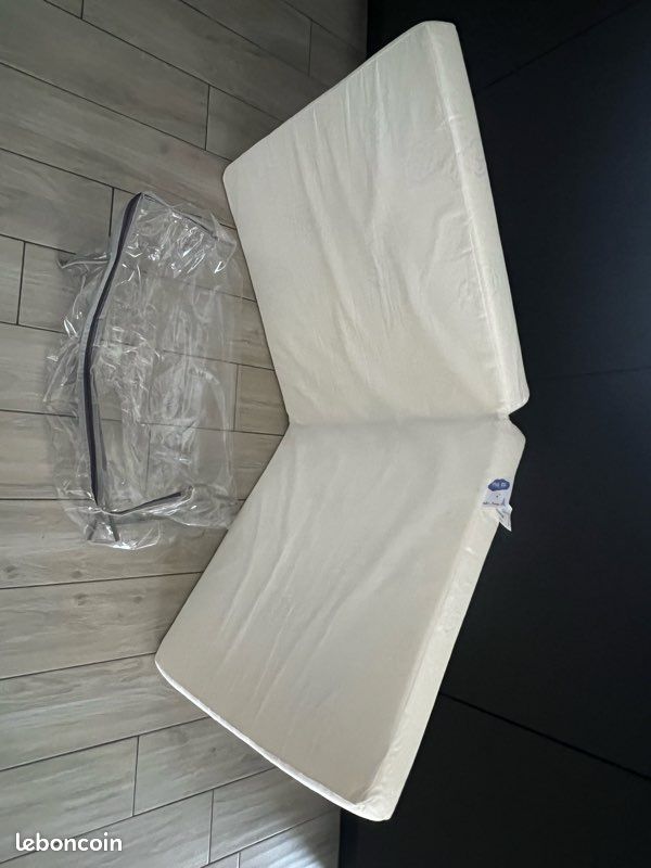 Matelas De Voyage Bébé P’tit Lit – 60x120 Cm, épaisseur 7 Cm, Pliable, Déhoussable Lavable, Fabrication Française OEKO-TEX