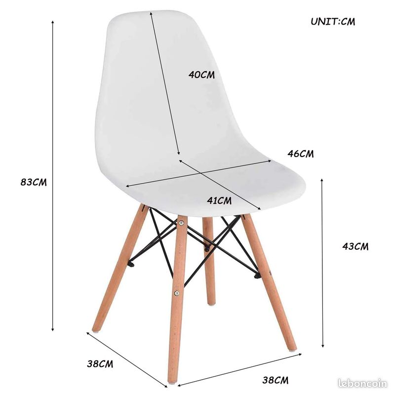 Chaise design lot de 4 (image 2)