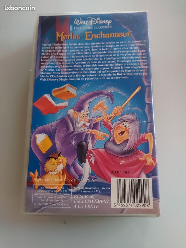 VHS merlin l'enchanteur (image 2)