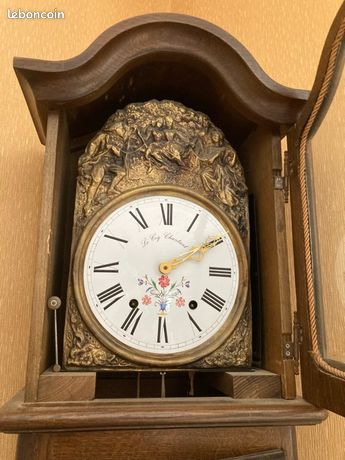 Horloge Comtoise en chêne - Modèle Le Coq Chantant - Décoration