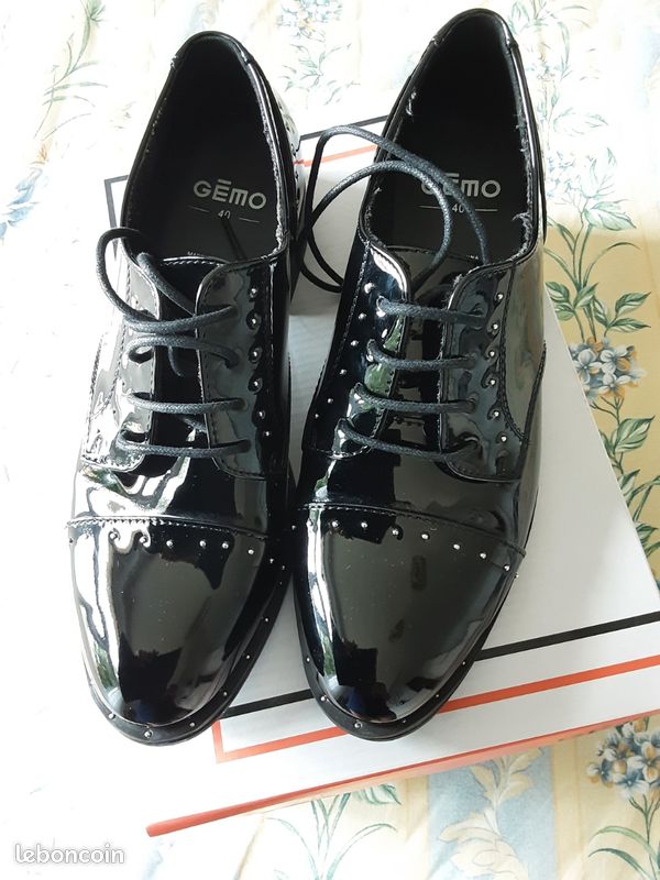 Talon Gemo Chaussure Femme Escarpins Femme à Talon Carré Et Vernis