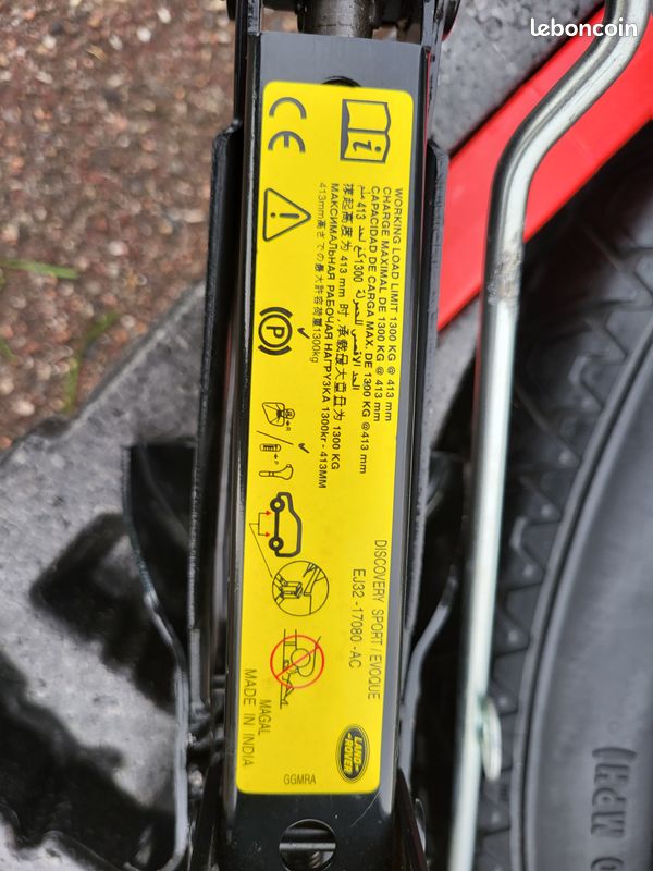 Kit Roue De Secours Galette 17 Pouces Pour Range Rover Evoque – Avec Cric, Clé, Gants Et Sac