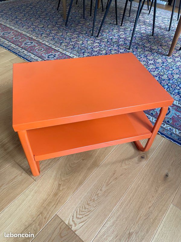 Table basse orange vintage (image 3)