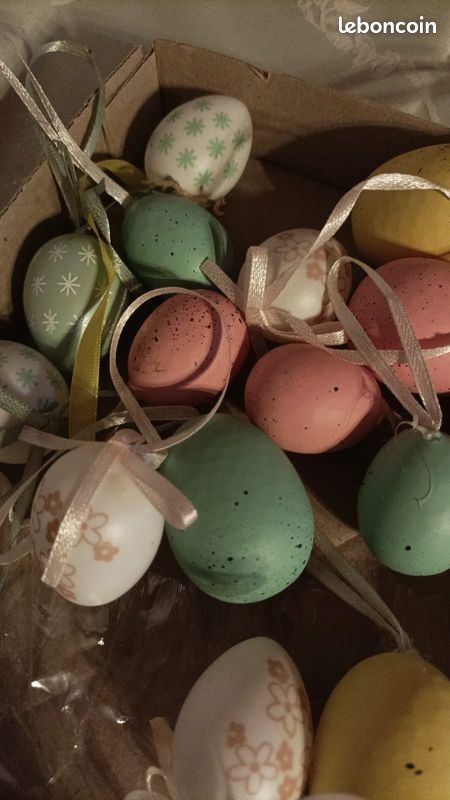 Hyran 24 Magnifiques Œufs De Pâques Suspendus – Décoration Colorée Et Festive Pour Intérieur & Extérieur