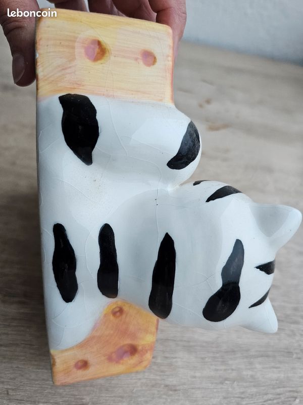 Cendrier en faïence chat gruyère souris 🐁 (image 3)