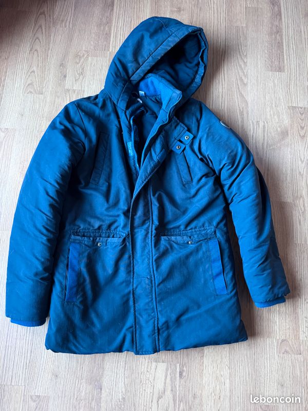 Blouson D'hiver Okaïdi Pour Garçon Taille 14 Ans - Anorak Gris, Occasion Bon état