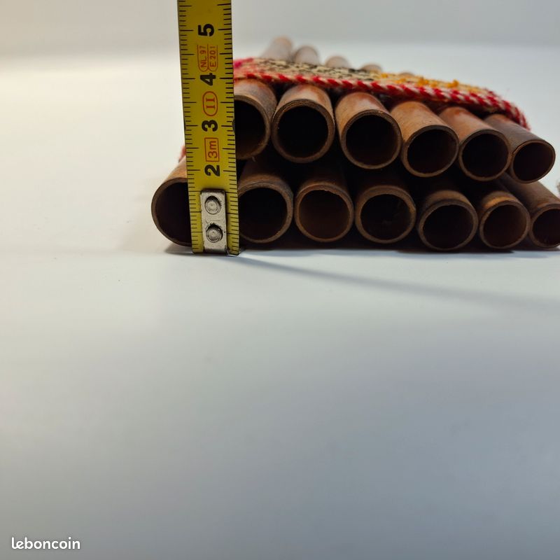 Thorness Zampona zweireihige Panpipes 17 cm x 8,5 cm | 13 Rohre | traditionelles südamerikanisches Instrument | hergestellt in Peru | Pan Pipe Instrument | Flöteninstrument | Fair Trade