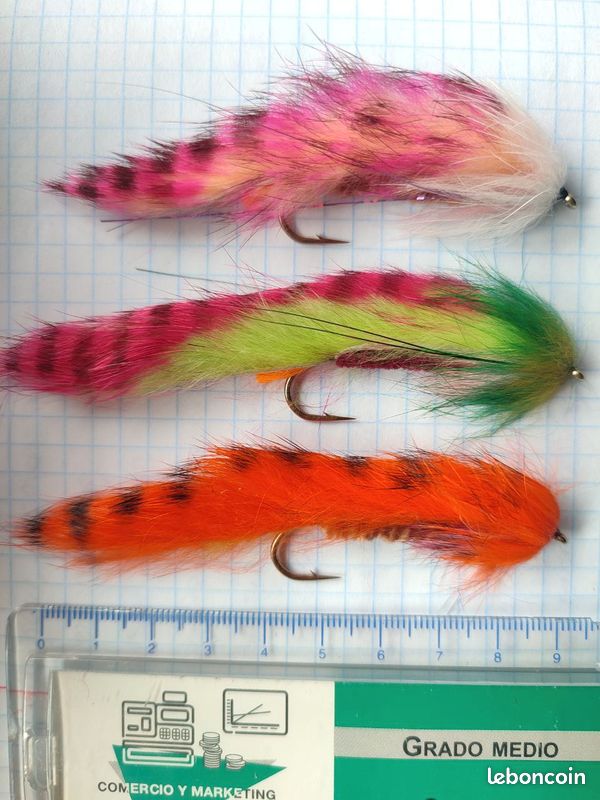 Ensemble De 6 Leurres Mouche Zonker - Taille #2 - Pour Truite, Saumon, Mer, Rivière - Tigofly
