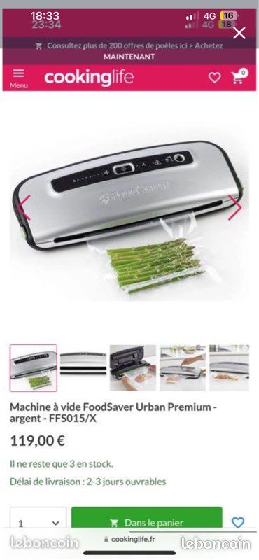 Appareil mise sous vide + accessoires et boîtes neuf (image 3)