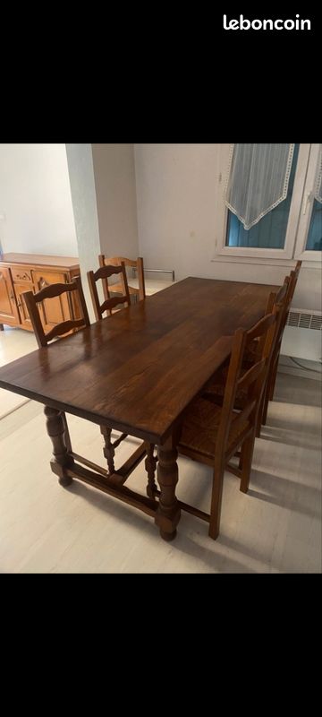 Table salle a manger en bois massif (image 1)