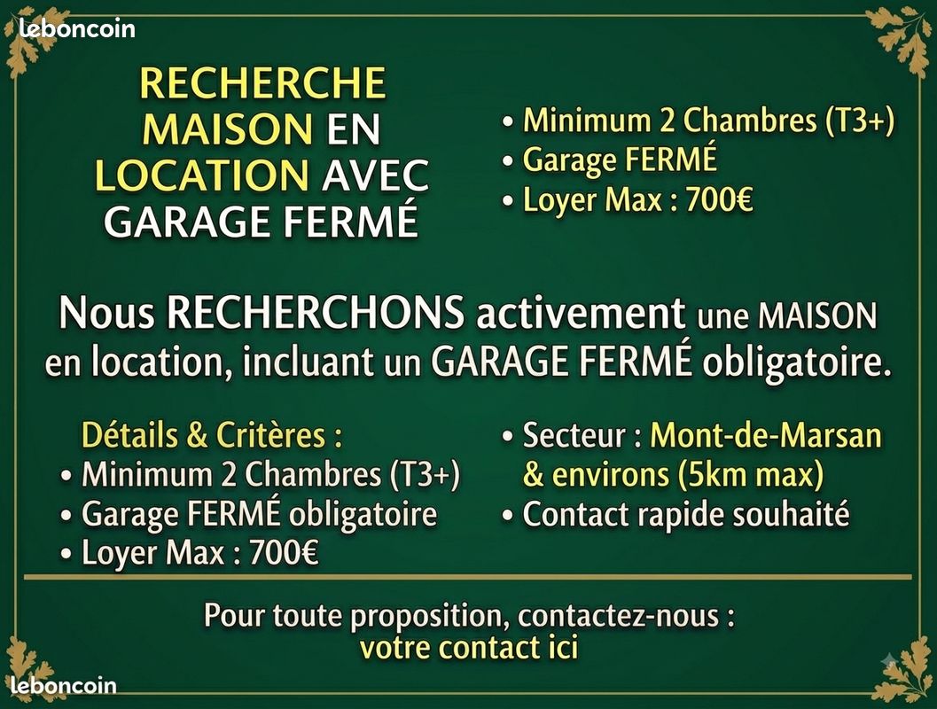 Maison 3 pièces 65 m² · à Mont-de-Marsan · 65 m² · 700 €/mois