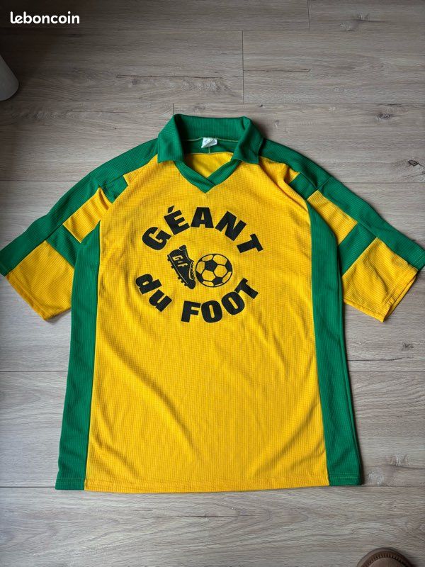 Maillot De Foot Vintage Homme XL, Vert Géométrique Années 90, Rembourré