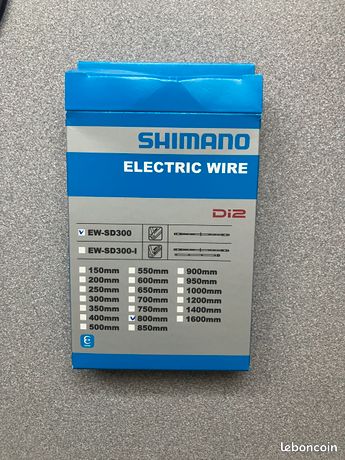 Câble Shimano Di2 EW-SD300 Câble Shimano EW-SD300 Di2 ETube - Routage Externe 500 Mm | Noir | Compatible Systèmes électriques Shimano Accessoire Transmission électrique