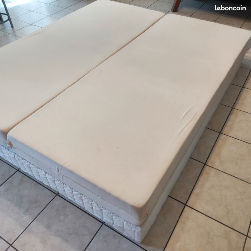 Sommier tapissier + matelas 160x190 (livraison possible) (image 8)