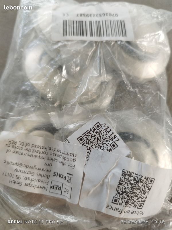 Lot de 5 boutons de chasse d'eau double poussoir (Neufs) (image 2)