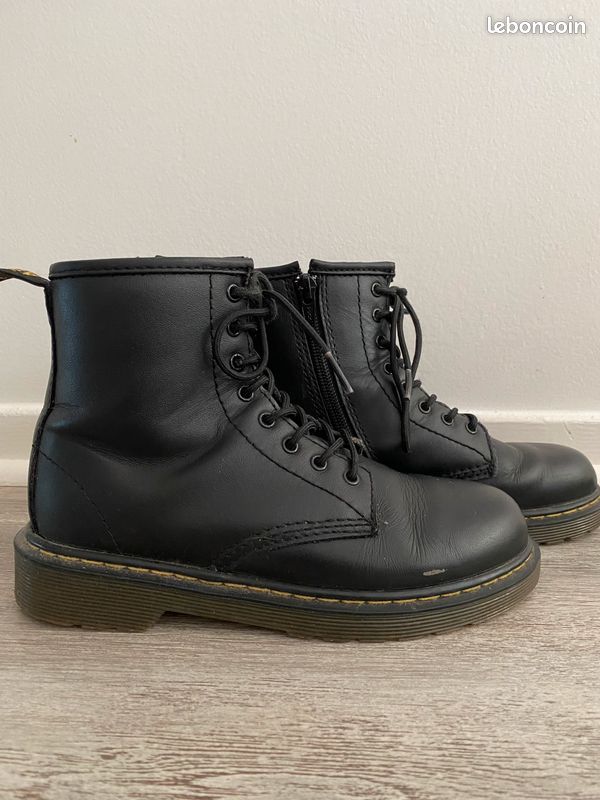 Doc Martens Gris Mat Doc Martens Noir T33