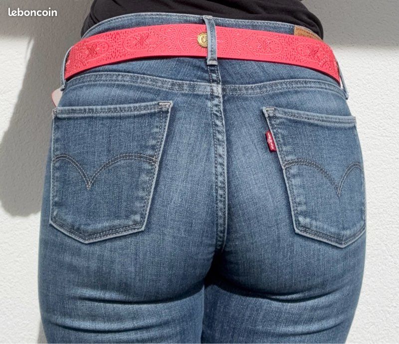 Ceinture Desigual femme rose corail et broderies ton sur ton taille 85 neuf (image 3)