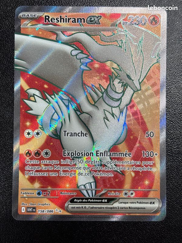 Reshiram EX 158/086 NM – Full Art Ultra Rare – 2025 TCG Pokémon