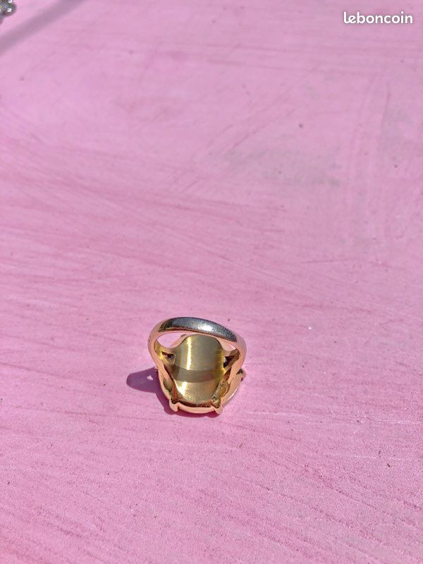 Bague Napoléon Griffée Sertie Pièce 20 Francs Louis (image 3)