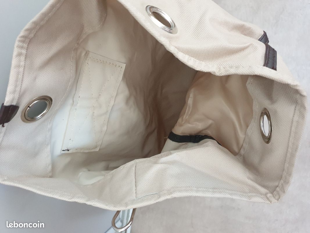 Sac à dos marin beige de vacances transat (image 4)