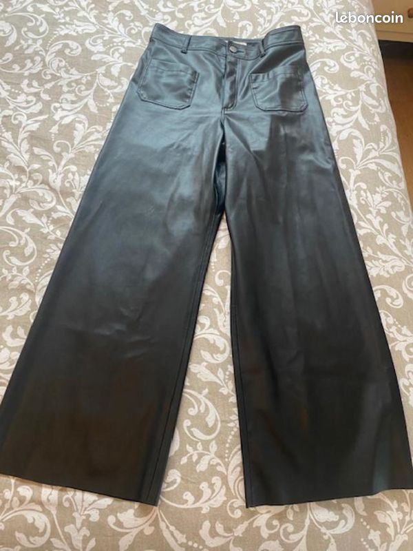 Jean Simili Simili Cuir Zara Pantalon Pantalon Femme Taille Haute