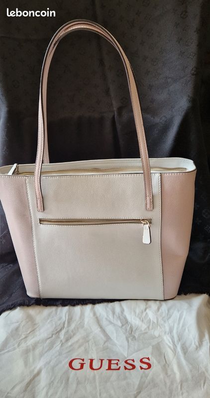 Guess Sac A Main Femme Blanc Rose Poudré Accessoires Bagagerie